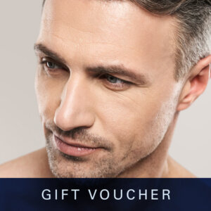 blue eyed good looking man on a Gift Voucher