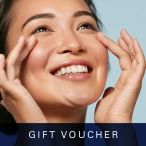 image of a smiling dark haired woman on a Gift Voucher